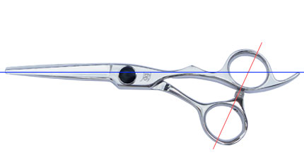 offset handle hairdressing scissor