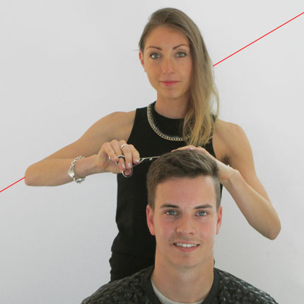 semi-offset handle hairdressing scissor