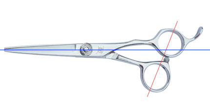semi-offset handle hairdressing scissor